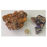 Argonite, Grossularite & Fluorite Crystal Rock