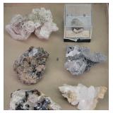 Samarskite & Crystaline Mineral Rock Specimens