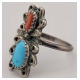 Signed Navajo Old Pawn Sterling Ring - 2.505gtw