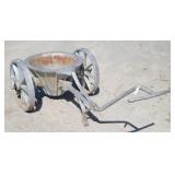HEAVY Antique Galvanized Iron Molten Ore Cart