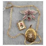 1/20 12K Gold Filled Necklace, Locket Pendants,...