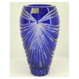 MIKASA  West Germany Cobalt Cut to Clear 9' Vase