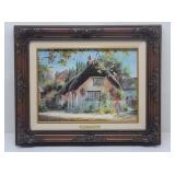 SUNSHINE COTTAGE by Marty Bell Signed Canvas Print