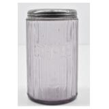 Sun Purple Glass Coffee Canister Jar w/ Lid