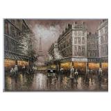 Paris Eiffel Tower Oil Painting Signed David