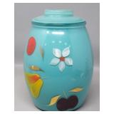 Barlett Collins 50's Hand Painted Glass Cookie Jar