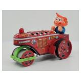 Road Roller Tractor Tin Toy