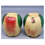 Hull Blushing Apple Pottery Salt & Pepper Shakers
