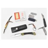 (6) Pocket Knives, Knife Money Clip, Buck ...