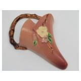 Roseville Apple Blossom Wall Pocket with Twig