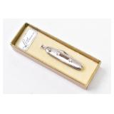 Lunt Sterling Rhodium Finish Pocket Knife 1.5' L