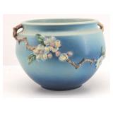 Roseville Apple Blossom Blue Jardiniere Bowl