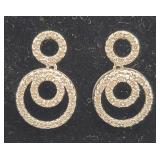 10K Gold & Diamond Mexico Earrings - 1.652 gtw
