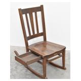Mission Oak Sewing Rocking Chair w/ Drawer