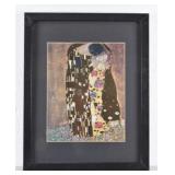 Gustav Klimt ' The Kiss ' Framed Lithograph Print