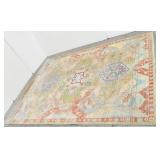 Unique Loom Aqua Silk Multi Color Area Rug