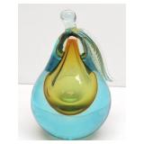 Italian Murano Hand Blown Art Class Pear