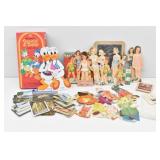 Vintage Post Cards, Paper Dolls, Friendship Book