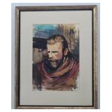 Watercolor Portrait of Reneissance Bearded Man