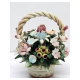 N Stilart Capodimonte 5.5' Flower Basket