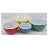 Set of 4 Primary Color Pyrex Nesting Bowls