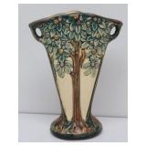 Weller Apple Tree Fan Vase Pattern 7.5'