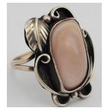 Navajo Sterling & Mother of Pearl Ring - 4.246gtw