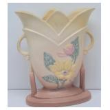 Hull Magnolia 7-8 1/2 Double Handle Vase