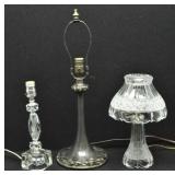 Mid Century Glass Boudoir Lamp w/ Shade*...