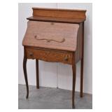 Antique Oak Ladies Secretary Writing Desk