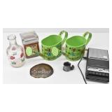 Vintage Tape Player,  Watering Cans, 3D \all Decor