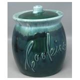 Hull Pottery USA Ceramic Green Drip Cookie Jar