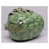Large Porcelain Artichoke Tureen - Made in Italy