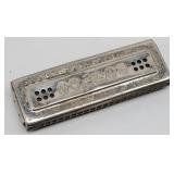 Vintage M Hohner  Echo Bell Metal Reeds Harmonica