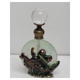 Vintage Glass Perfume Bottle with Dipper