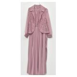 1970's 2-Piece Lavendar Lace Ladies Dress Sz 15