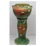 Rare Roseville Snowberry Jardiniere & Pedestal