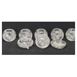Crystal: (6) Rose Bowls, Thumbprint Footed ...