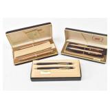 (3) Cross Pen & Pencil Sets w/ Cases