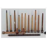 Collection Wooden Textile Spools & Candle Snuffer