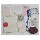 1890's School Ephemera, Antique Eyeglasses,