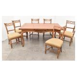 Johnson French Draw Leaf Dining Table 6 Chairs