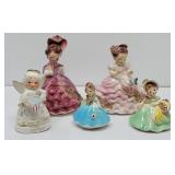 (5) Josef Originals Ceramic Girl Figurines