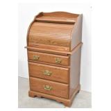 Compact Roll-Top Wooden Desk / Petite Desk