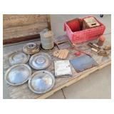 Antique Hubcaps & Assorted Parts, Feeder