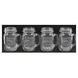 (4) Golden Harvest Glass Drinking Jars