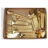 (38pc) Japan National Gold Plated Flatware for 6