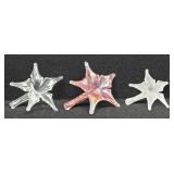 (3) Hand Blown Hibiscus Bud Vases 1-Marked ...