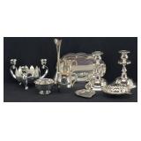 Beautiful Silver Plate Lot: Lotus Flower 3...