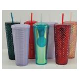 (7) Starbucks Jeweled or Studded Cold Cups 24 oz